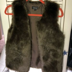 Topshop Faux Fur Vest
